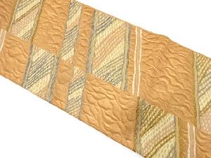 リサイクル　すくい織　変わり横段模様織り出し袋帯